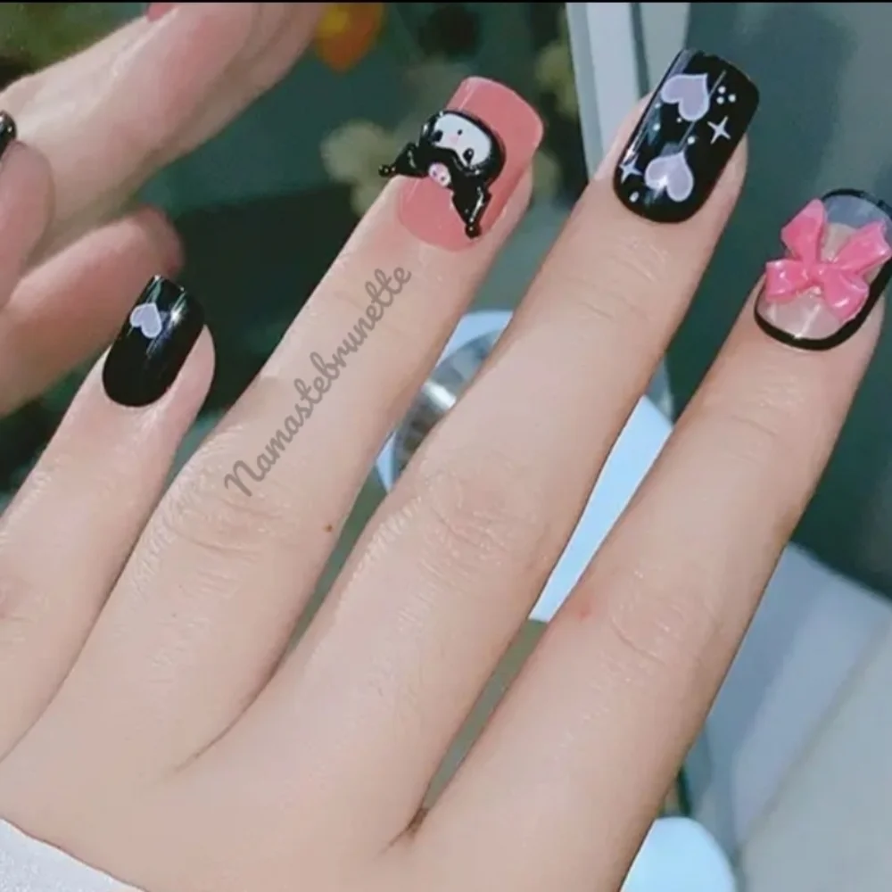 3D Sanrio Kuromi Press On Nails